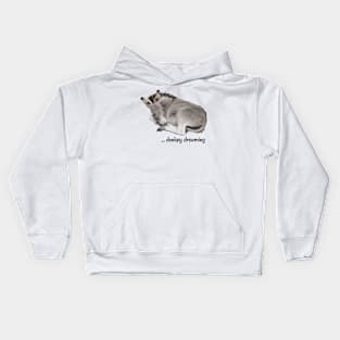 Grey Donkey Dreaming Kids Hoodie